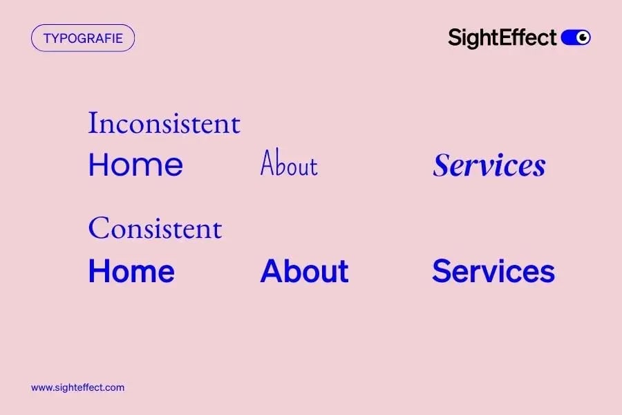 Konsistenzen und Inkonsistenzen bei Typographie | SightEffect